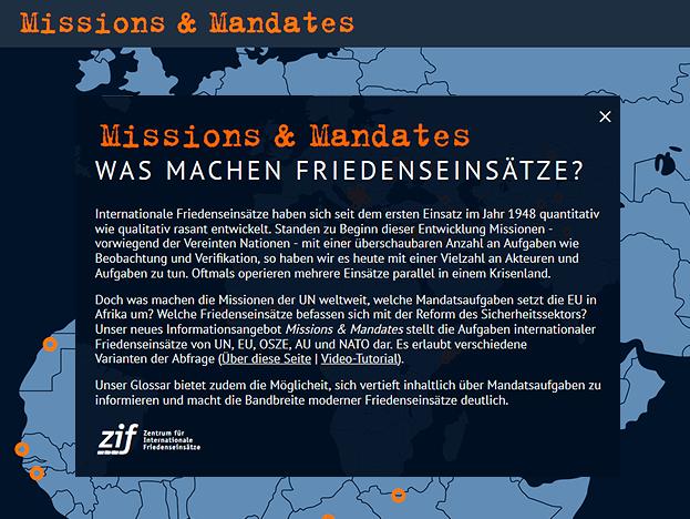 Was machen Friedenseinsätze? - Neue Website für unseren Kunden ZIF