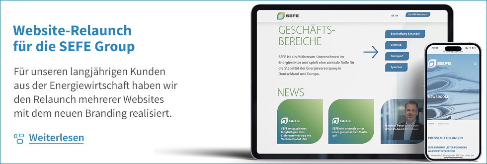 Website-Relaunch für die SEFE Group