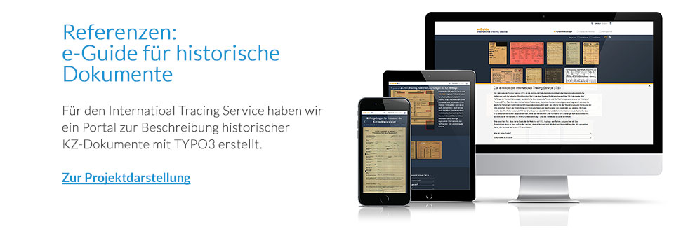 e-Guide zur Anzeige historischer Dokumente. Mit TYPO3 für die Arolsen Archives entwickelt