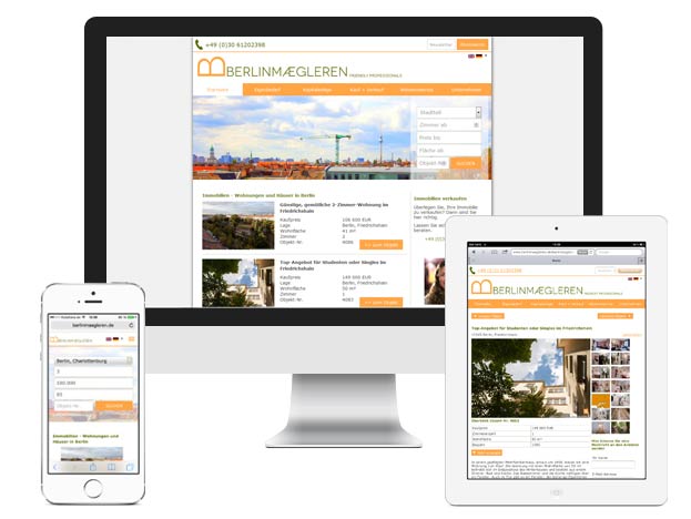 Besonders nutzerfreundlich: Responsive Webdesign für „Berlinmaegleren“