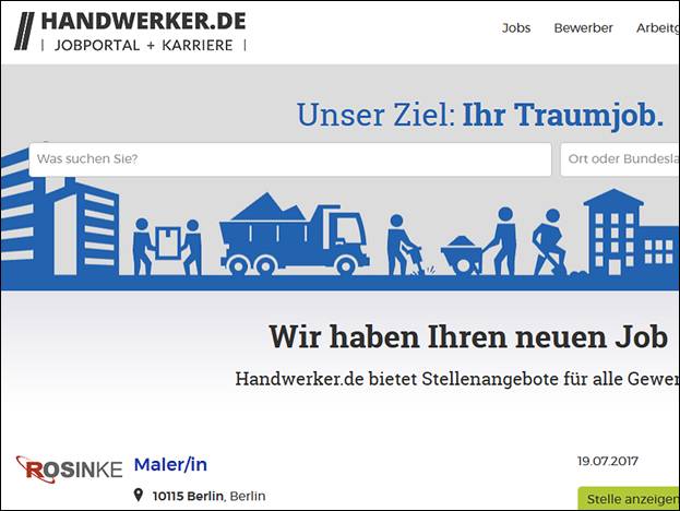 Handwerker.de - Das Stellenportal für das Handwerk